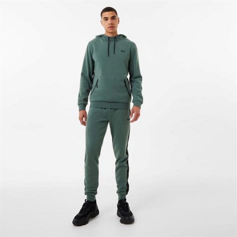 Green Everlast Premium Overhead Men's Hoodie | 24673IYBV