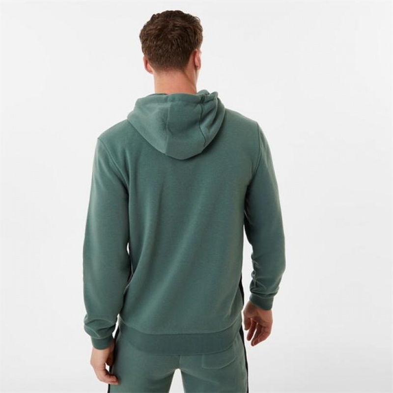 Green Everlast Premium Zip Through Men's Hoodie | 39674XTYP