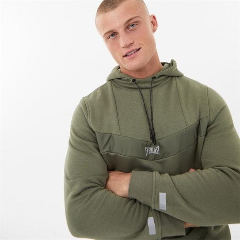 Green Everlast X Fleece Men's Hoodie | 29408RCQZ