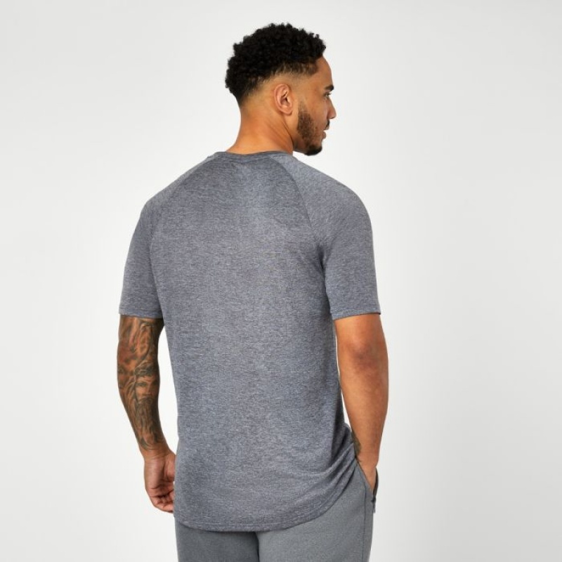 Grey Everlast 1910 Poly Men's T-Shirt | 83051VIUA