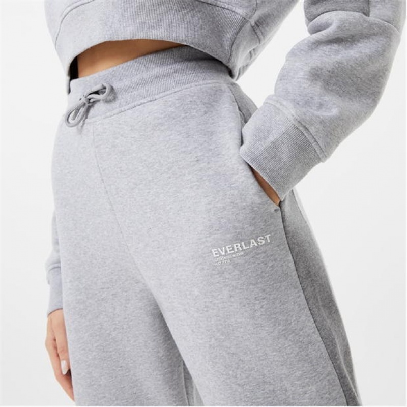 Grey Everlast Block Zip Women's Sweatpants & Joggers | 25817HGVL