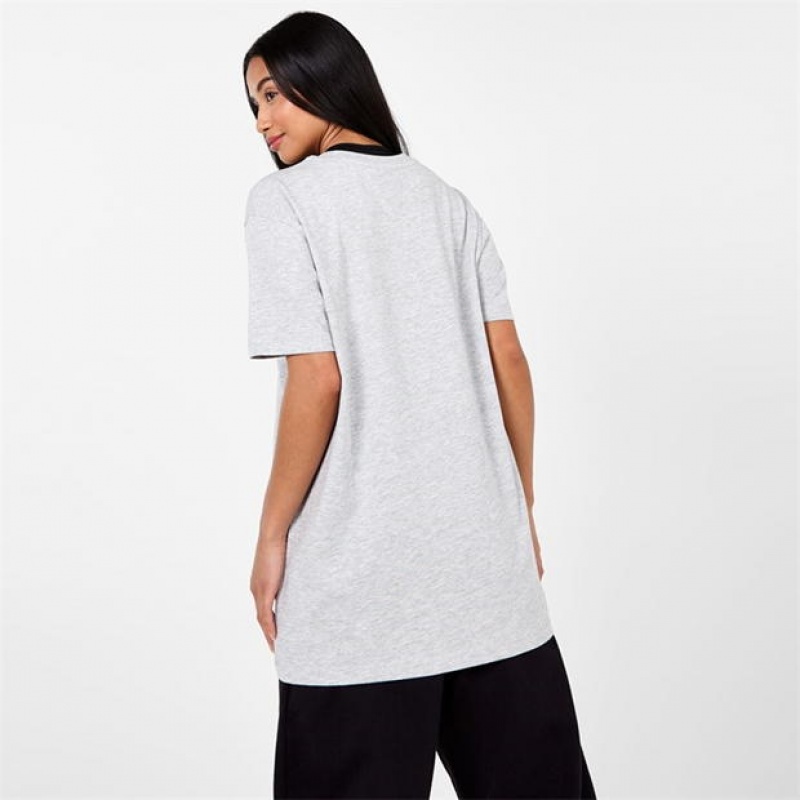 Grey Everlast Boyfriend Women's T-Shirt | 38192BAUD