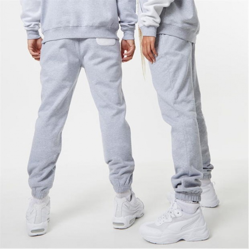 Grey Everlast Contrast Women's Sweatpants & Joggers | 17539GSBL