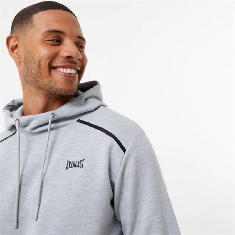 Grey Everlast Elevated Overhead Men's Hoodie | 95326HEBF