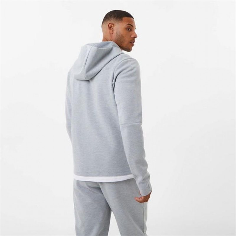 Grey Everlast Elevated Zip Through Men's Hoodie | 26317COSU