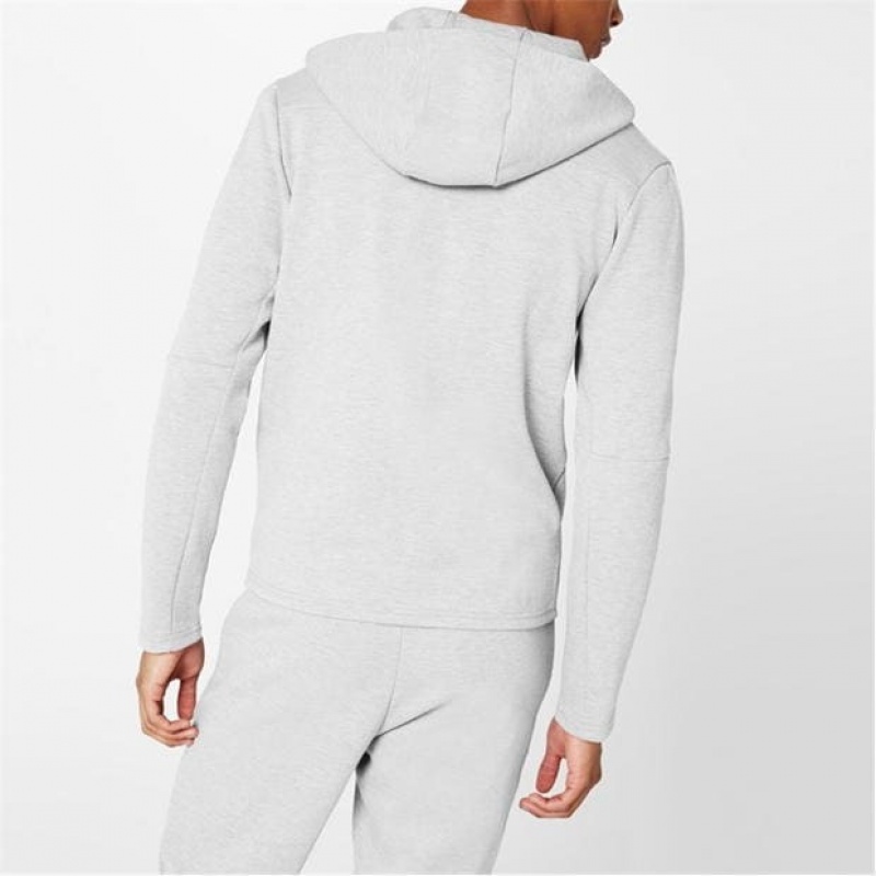 Grey Everlast Elevated Zip Through Men's Hoodie | 32854OQHN