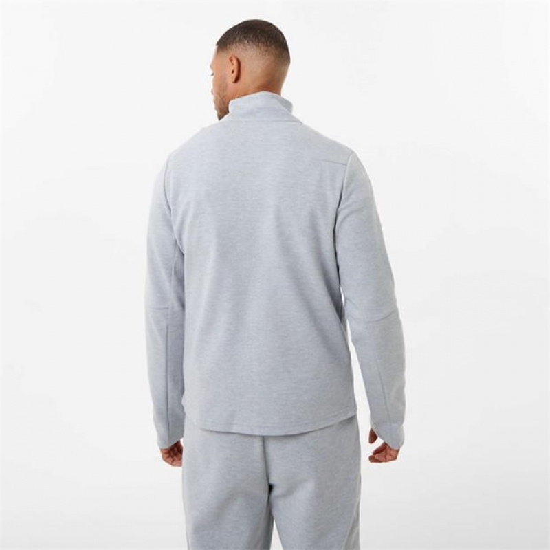 Grey Everlast Elevated Zip Through Top Men's Hoodie | 09275QZIV