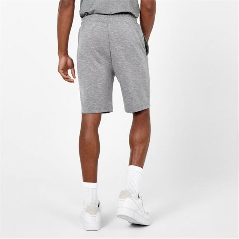 Grey Everlast Elite Fleece Men's Shorts | 31592AISV