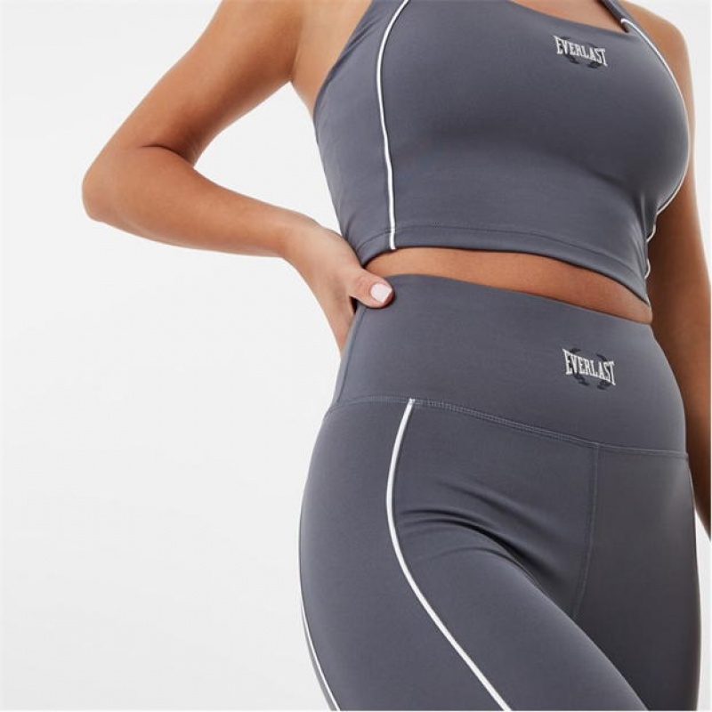 Grey Everlast High Waist Panel Women's Legging | 81509BRXA