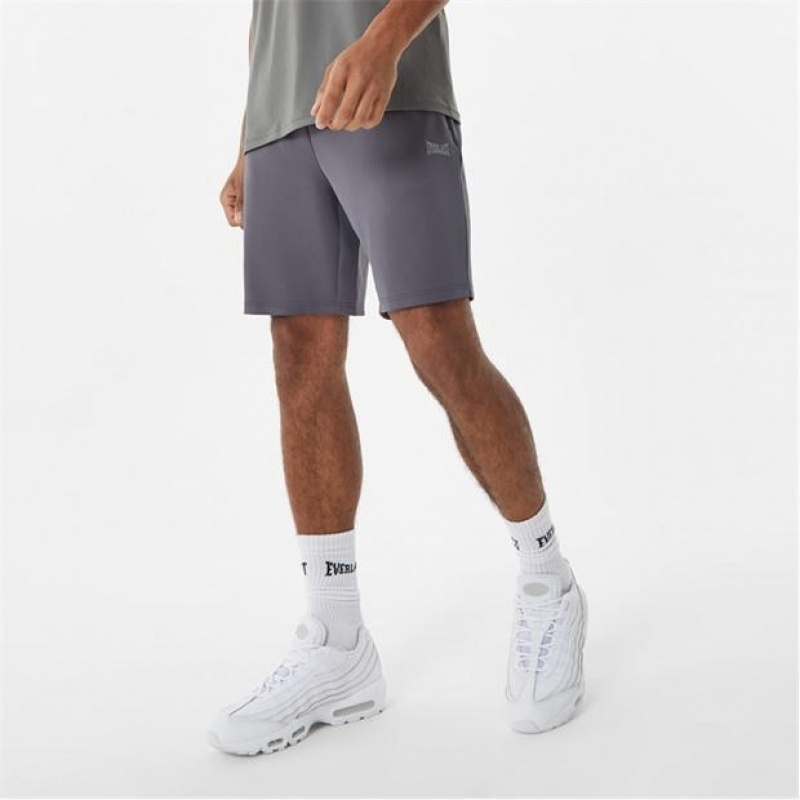 Grey Everlast Interlock Men's Shorts | 82439EQZH