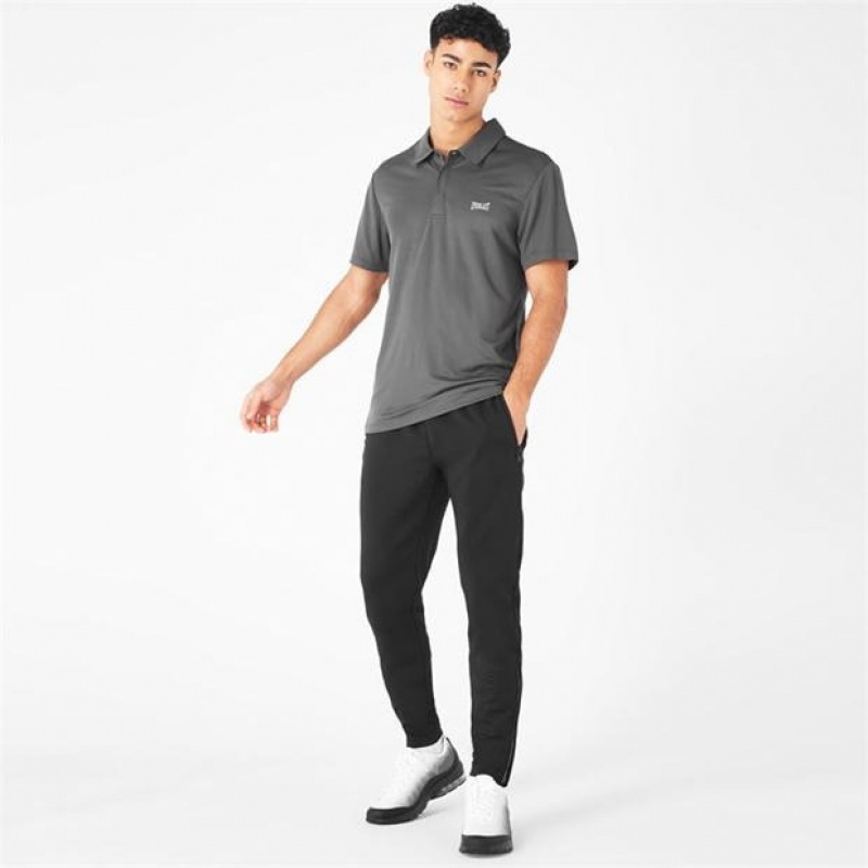 Grey Everlast Logo Men's Polo | 14582TEGF