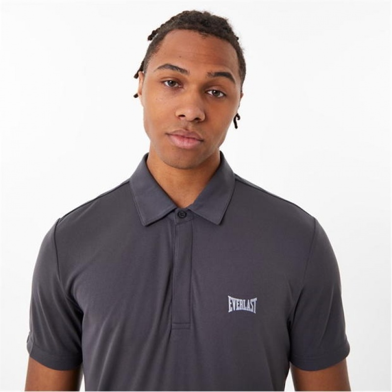 Grey Everlast Logo Men's Polo | 92361FLUB