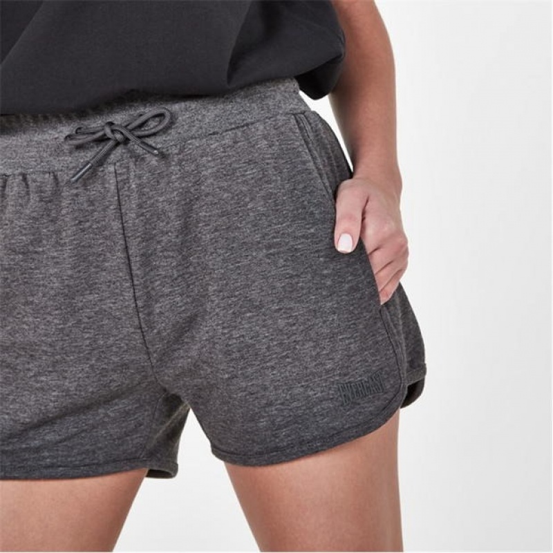 Grey Everlast Logo Women's Shorts | 69407OAXH