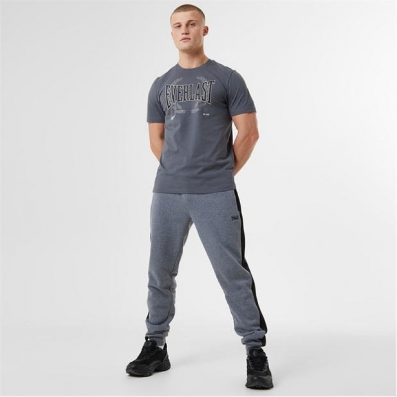 Grey Everlast MX Laurel Men's T-Shirt | 49710HYRS