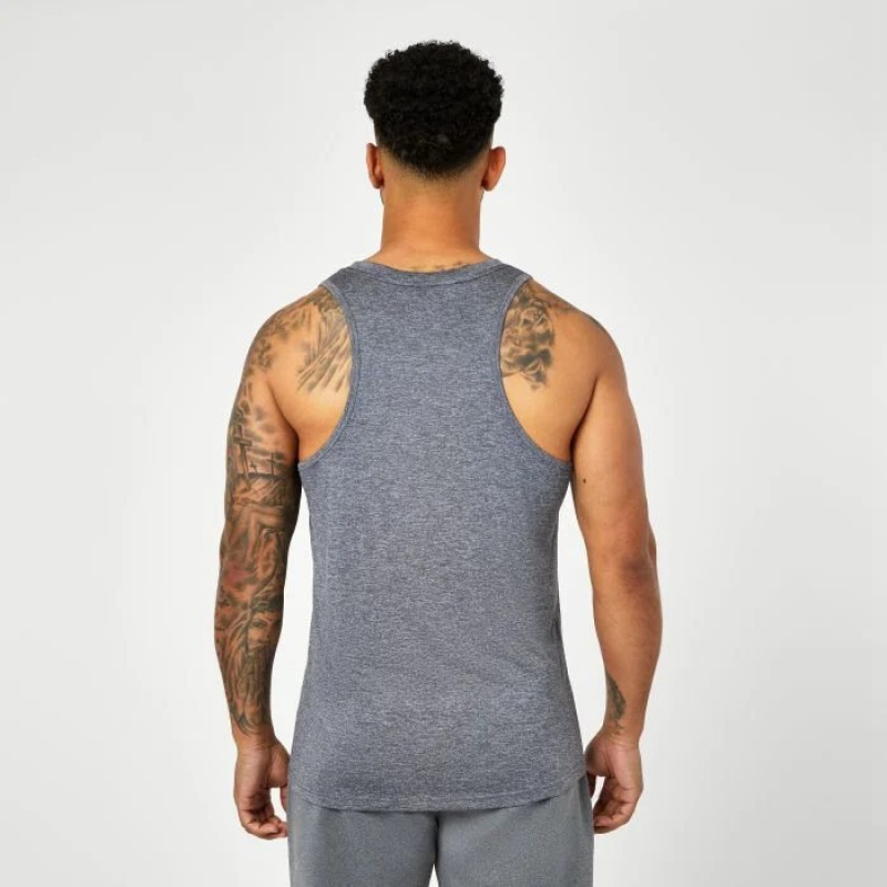 Grey Everlast MX Poly Men's Tank Top | 27869ZUKO