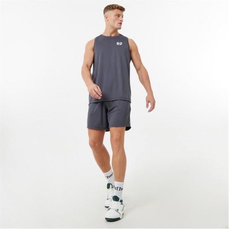 Grey Everlast Men's Tank Top | 49253BLPJ