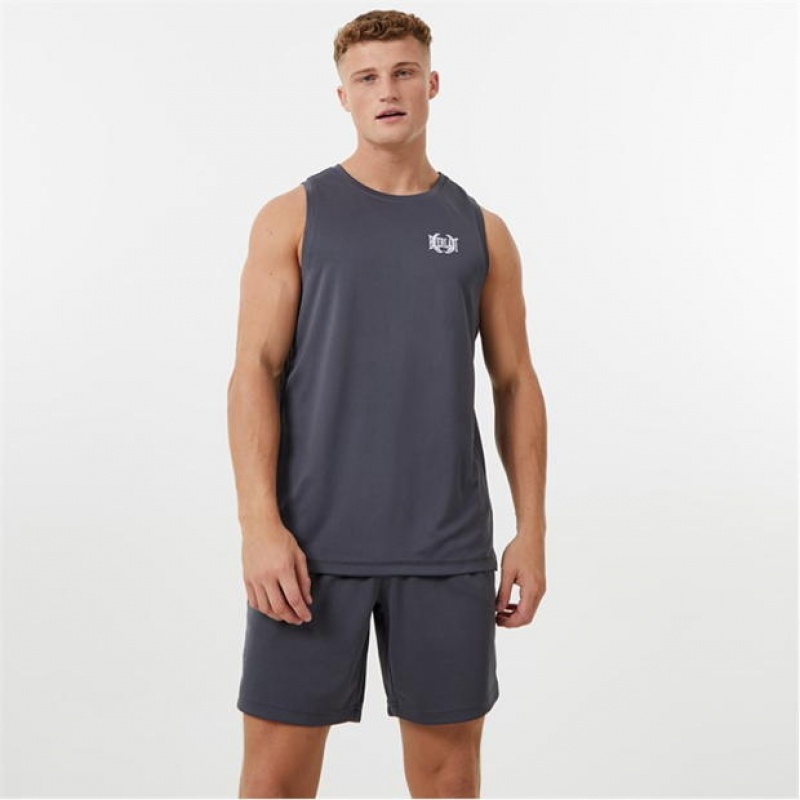 Grey Everlast Men\'s Tank Top | 49253BLPJ