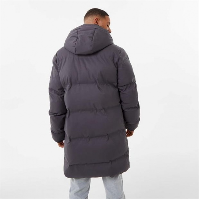 Grey Everlast Mid-Length Puffer Men's Jackets | 07961PSLU