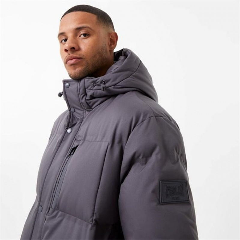 Grey Everlast Mid-Length Puffer Men's Jackets | 07961PSLU