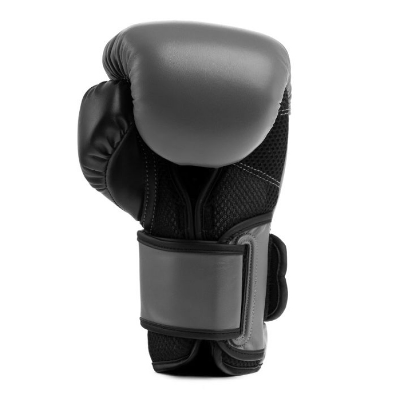 Grey Everlast Powerlock2 Training Unisex Boxing Gloves | 80142JLIP