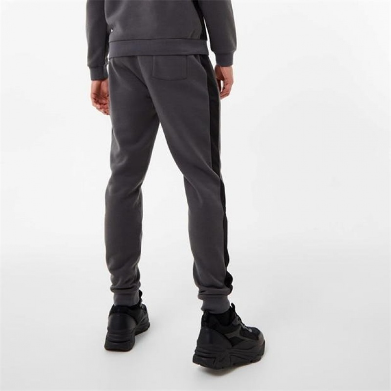 Grey Everlast Premium Closed Hem Men's Sweatpants & Joggers | 37681SZMT