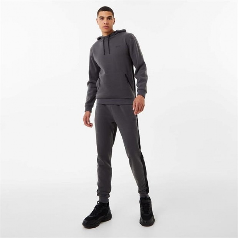 Grey Everlast Premium Closed Hem Men's Sweatpants & Joggers | 37681SZMT