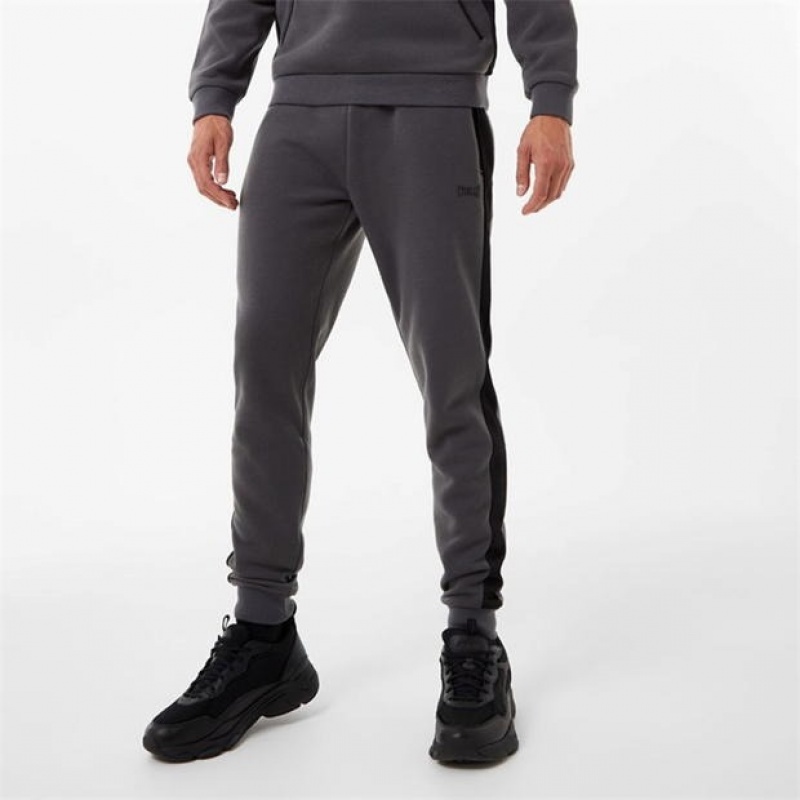 Grey Everlast Premium Closed Hem Men\'s Sweatpants & Joggers | 37681SZMT