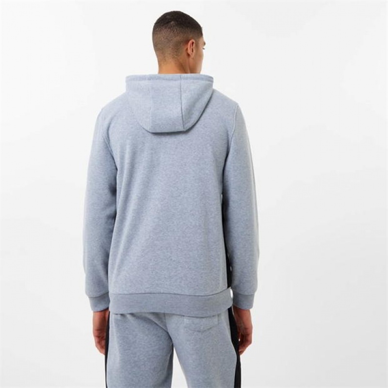 Grey Everlast Premium Zip Through Men's Hoodie | 19860UFYZ