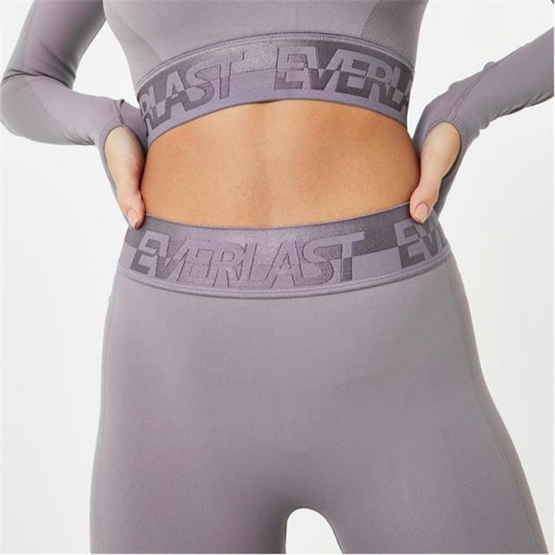 Grey Everlast Seamless Highwaisted Women's Legging | 15406KJIZ