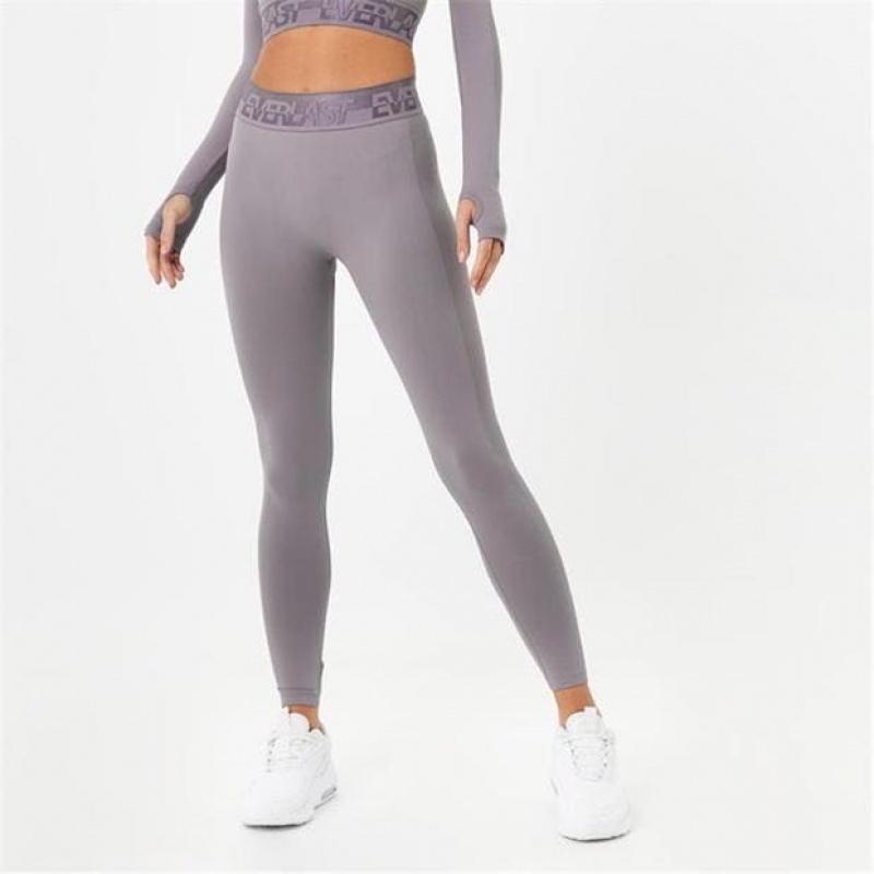 Grey Everlast Seamless Highwaisted Women\'s Legging | 15406KJIZ