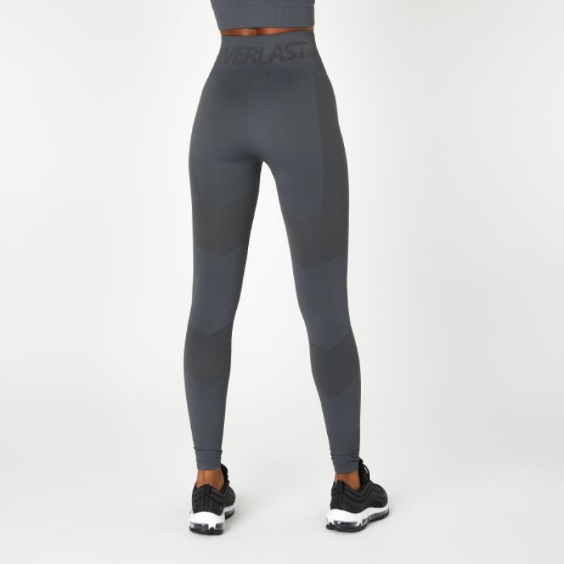 Grey Everlast Super High Waisted Racer Women's Legging | 21859UGCF