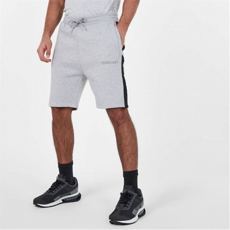 Grey Everlast X Taped Men's Shorts | 82049PKMN