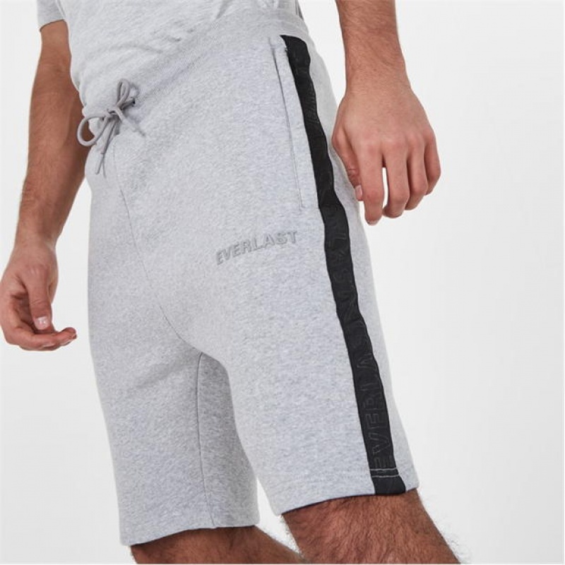 Grey Everlast X Taped Men's Shorts | 82049PKMN