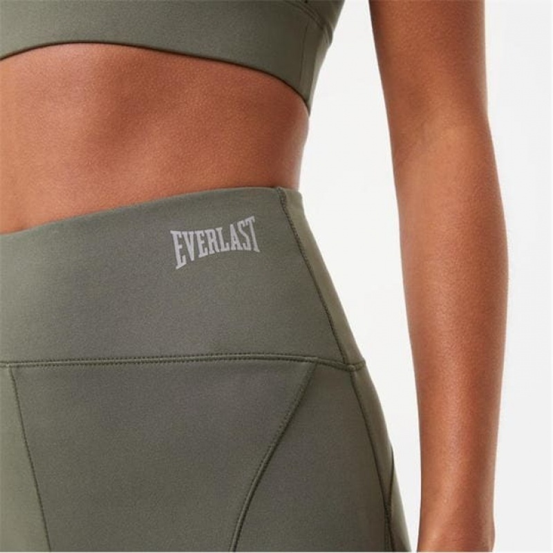 Khaki Everlast Contour Women's Legging | 81947WFHU