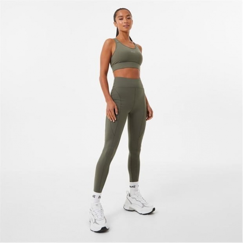 Khaki Everlast Contour Women's Legging | 81947WFHU