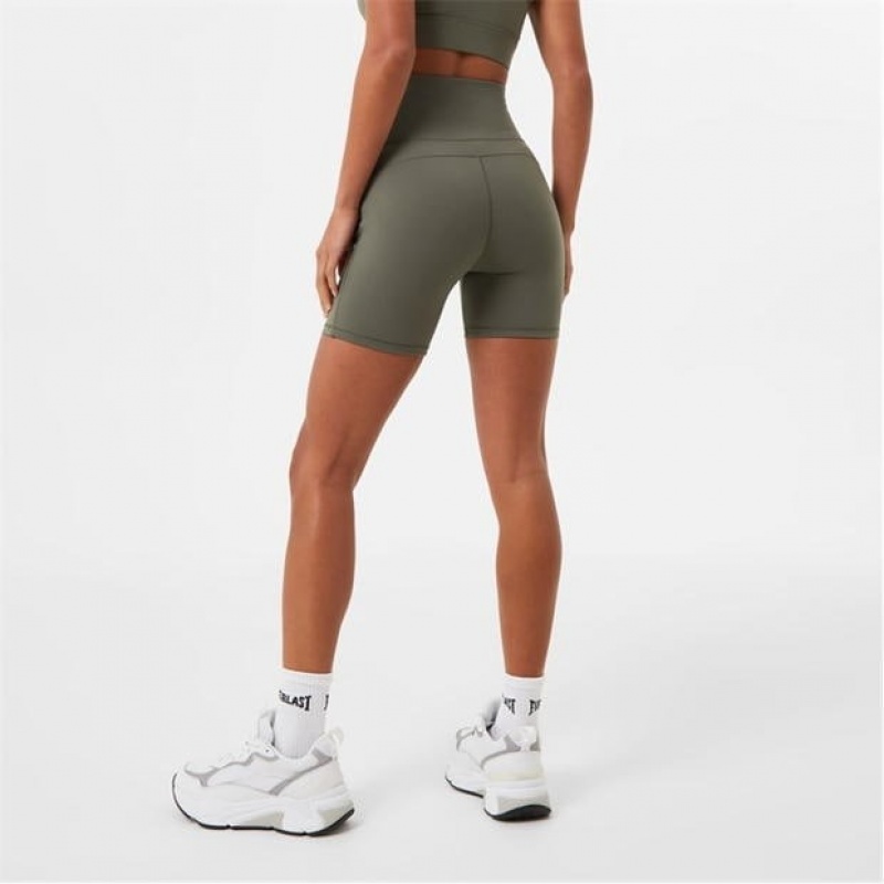 Khaki Everlast Contour Women's Shorts | 51679YSUI