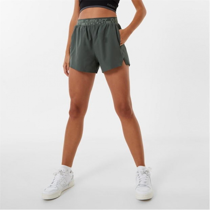 Khaki Everlast Woven Women\'s Shorts | 58340TYIA