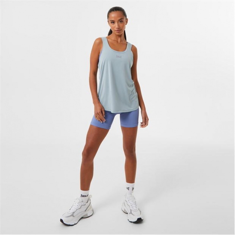 Light Grey Everlast Cross Back Women's Tank Top | 18957CHIE