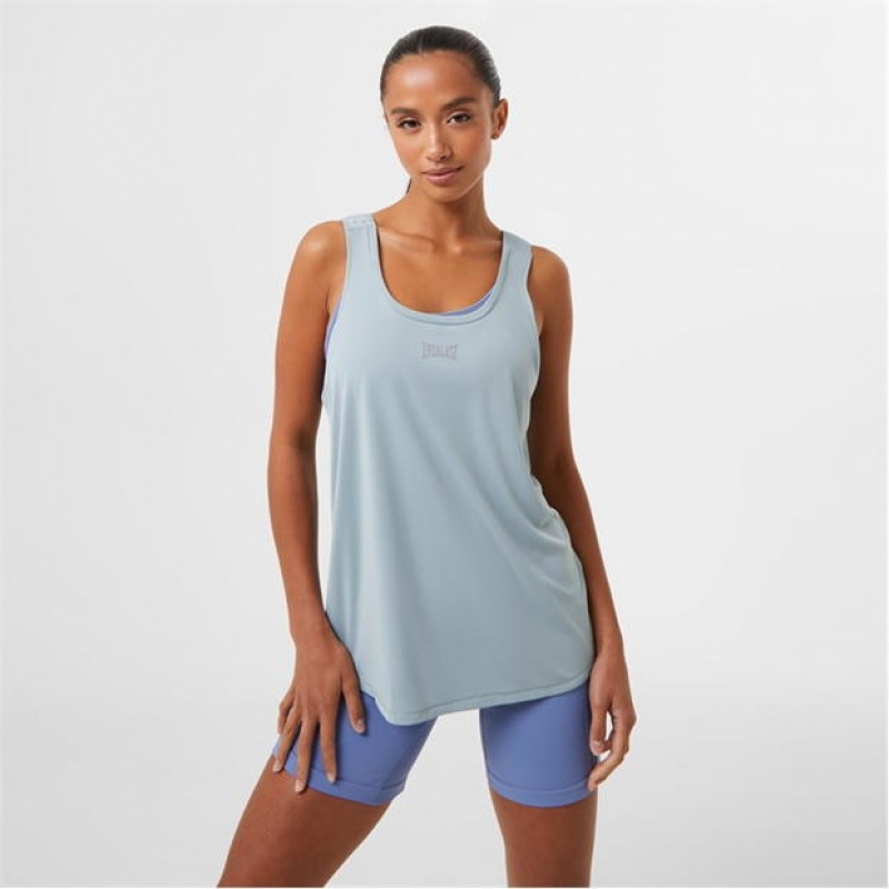 Light Grey Everlast Cross Back Women\'s Tank Top | 18957CHIE