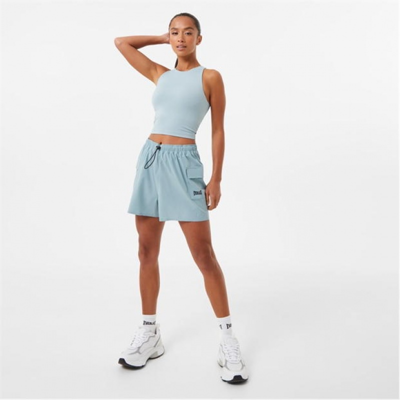 Light Grey Everlast Elite Cargo Women's Shorts | 03817GDZN