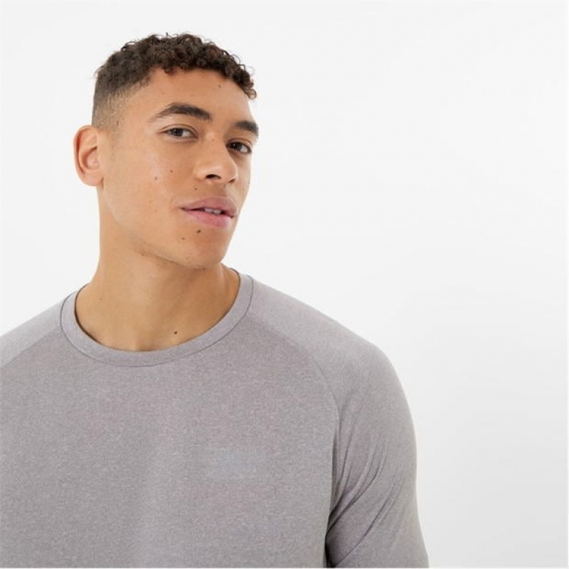 Light Grey Everlast X Essential Poly Men's T-Shirt | 01865FSJL