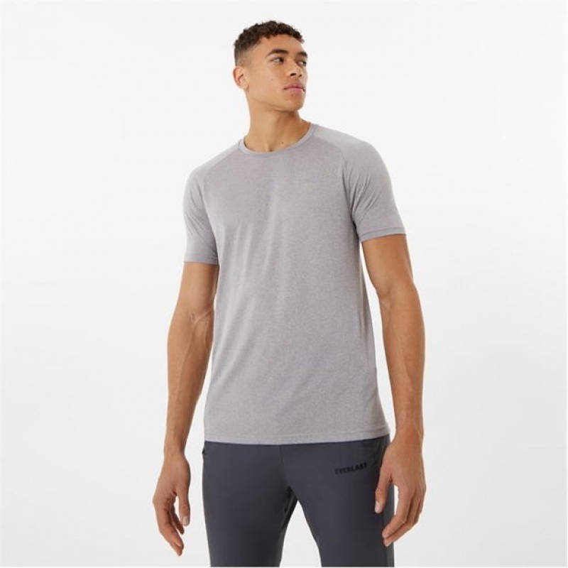 Light Grey Everlast X Essential Poly Men\'s T-Shirt | 01865FSJL