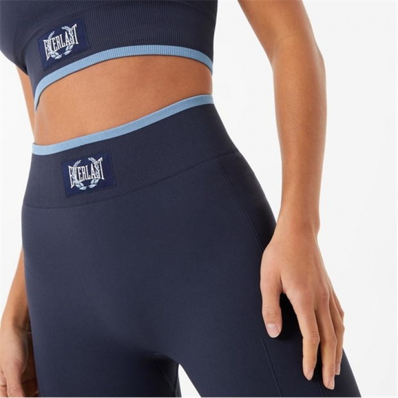 Navy Everlast Boxing Women's Legging | 95362GRIP