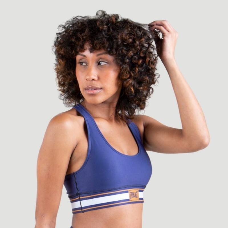 Navy Everlast Colorplay Women's Sports Bra | 16320RKVU