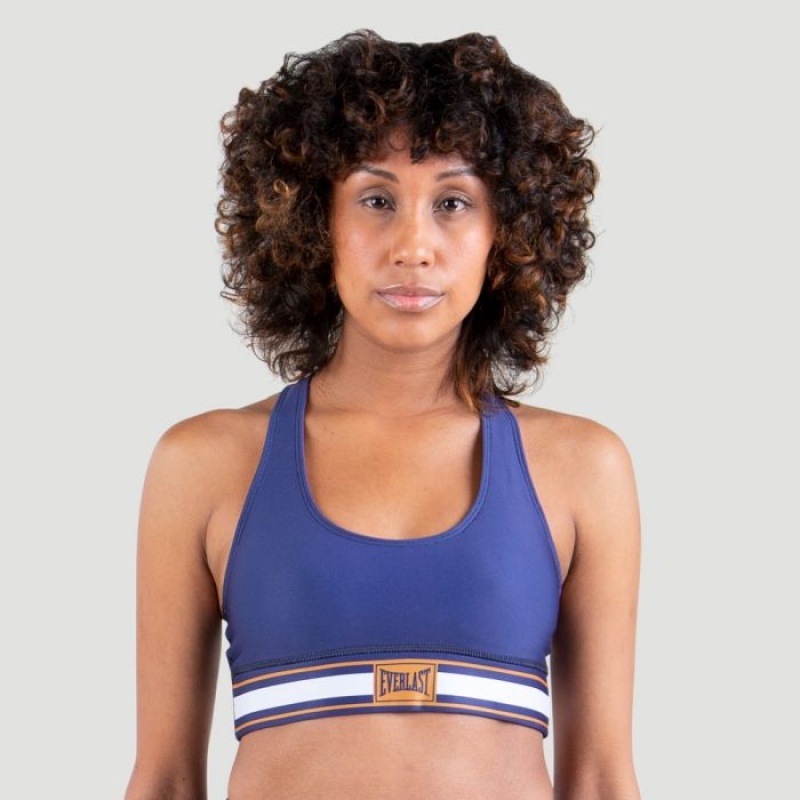 Navy Everlast Colorplay Women\'s Sports Bra | 16320RKVU