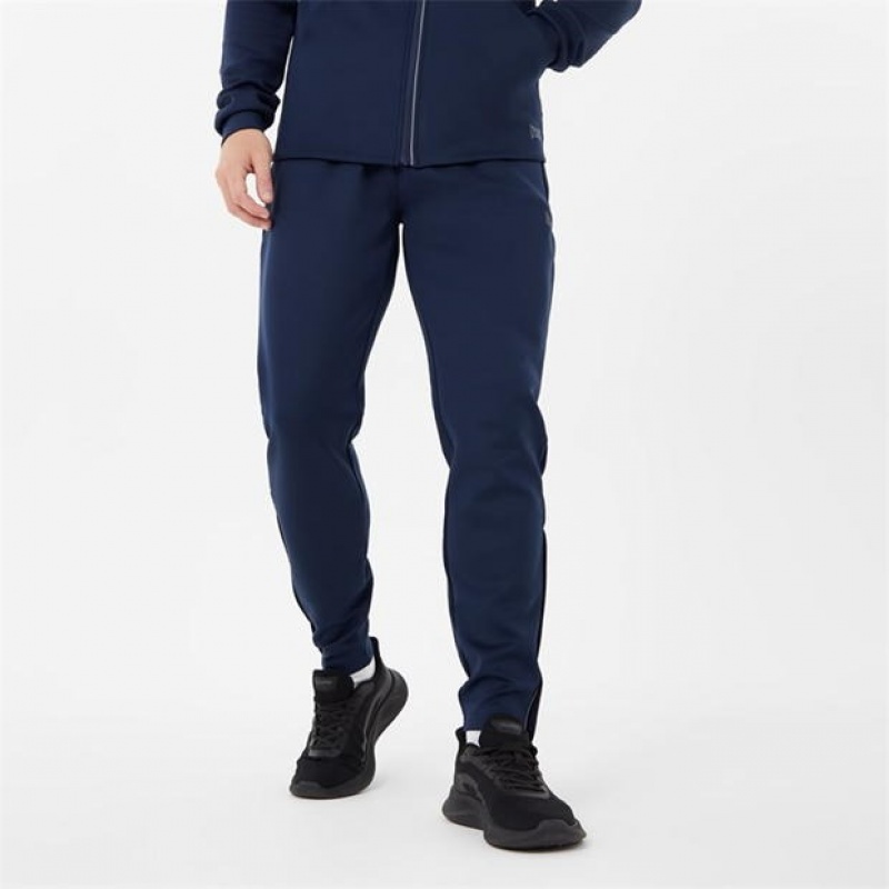 Navy Everlast Essential Track Men\'s Sweatpants & Joggers | 86543STLI