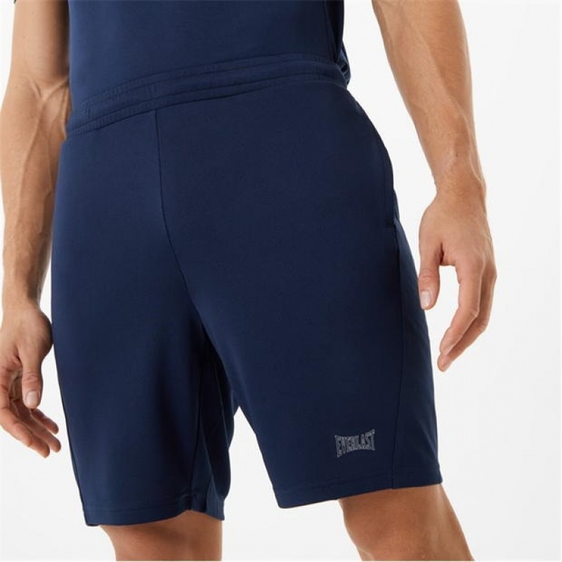 Navy Everlast Poly 8 Men's Shorts | 43721MBAH