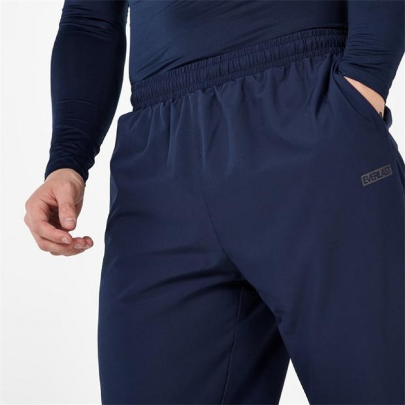 Navy Everlast Woven Track Men's Sweatpants & Joggers | 13294NTXK