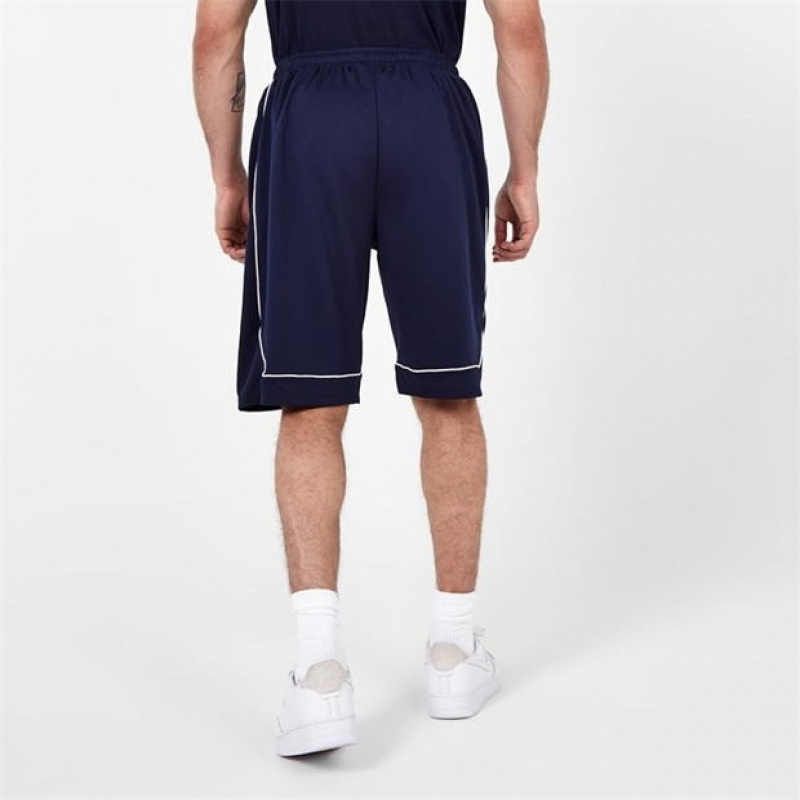 Navy White Everlast Basketball Men's Shorts | 93041QIOW