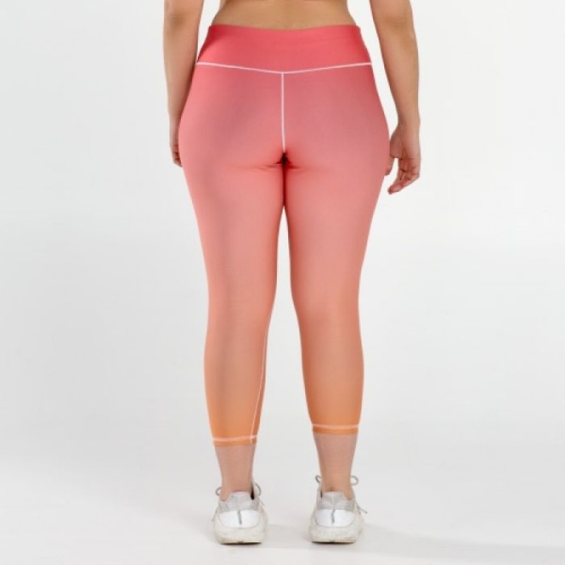 Orange Everlast Colorplay Cropped Women's Legging | 53697MLUV